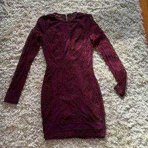 Burgundy dress